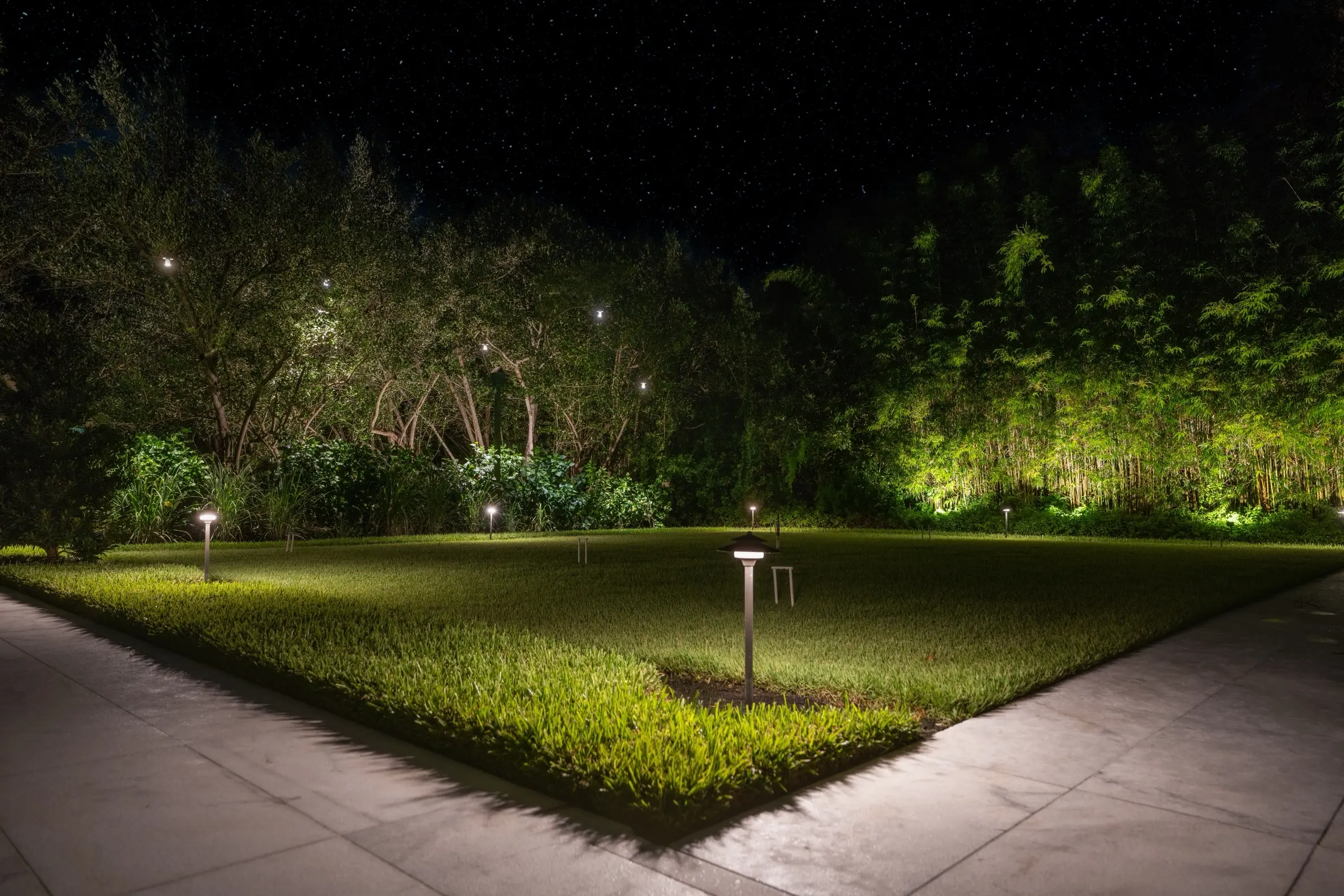 Landscape Lighting in Croquet Court by Southern Nights LED Landscape Lighting in Vero Beach