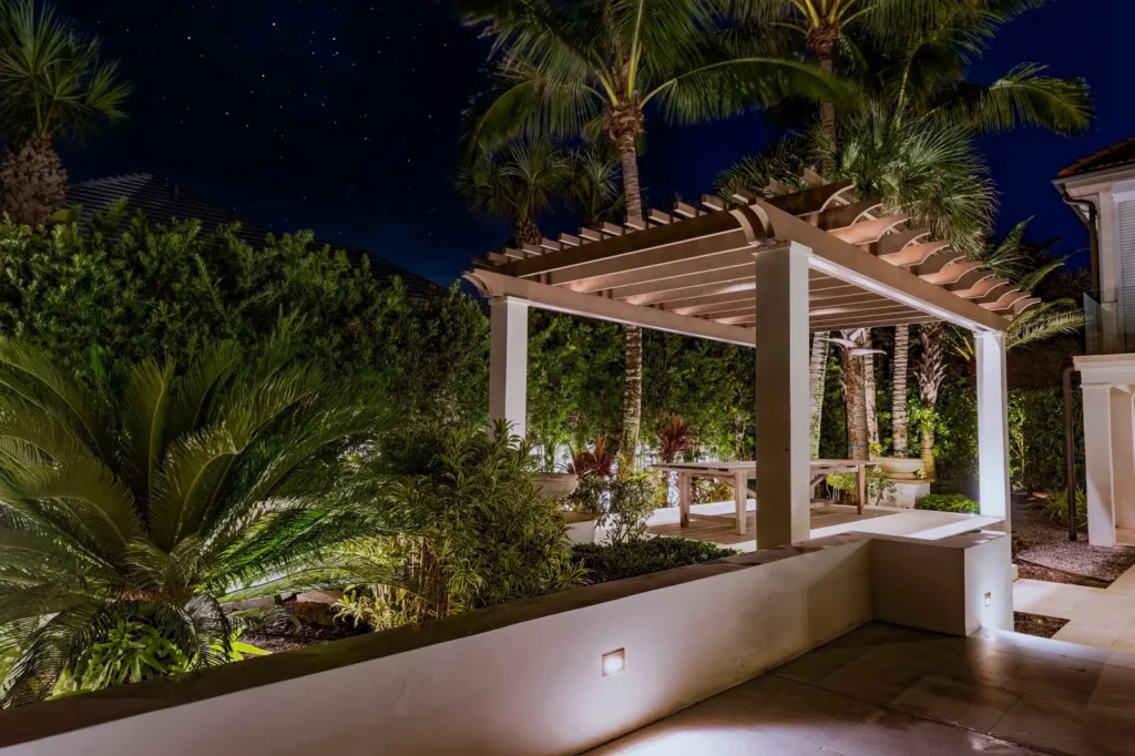Landscape Lighting on Pergola by Southern Nights LED Landscape Lighting in Vero Beach